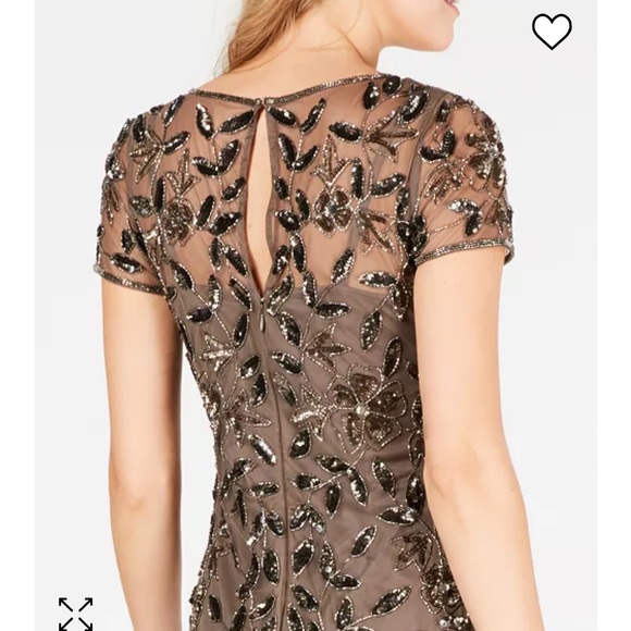 Adrianna Papell beaded gown 22W NWT - Picture 3 of 14